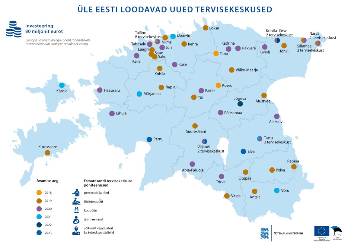 Üle Eesti loodavad uued tervisekeskused